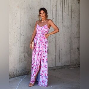 Vici Ever So Sweet Floral Side Cutout Maxi Dress (NWOT)